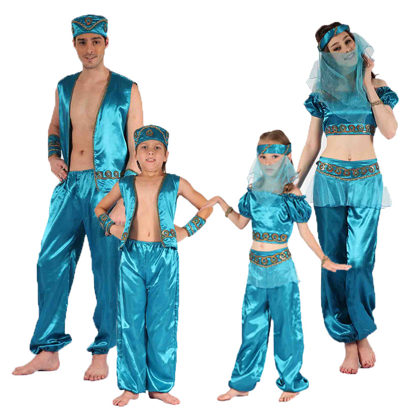 阿拉丁 万圣节成人男cosplay亲子服装阿拉丁神灯儿童女阿拉伯演出衣服 图片价格品牌报价 原仓数据