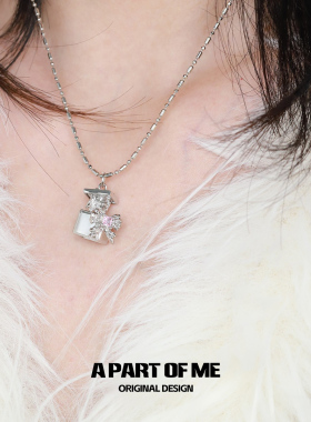 原创兔子项链本命年蝴蝶结