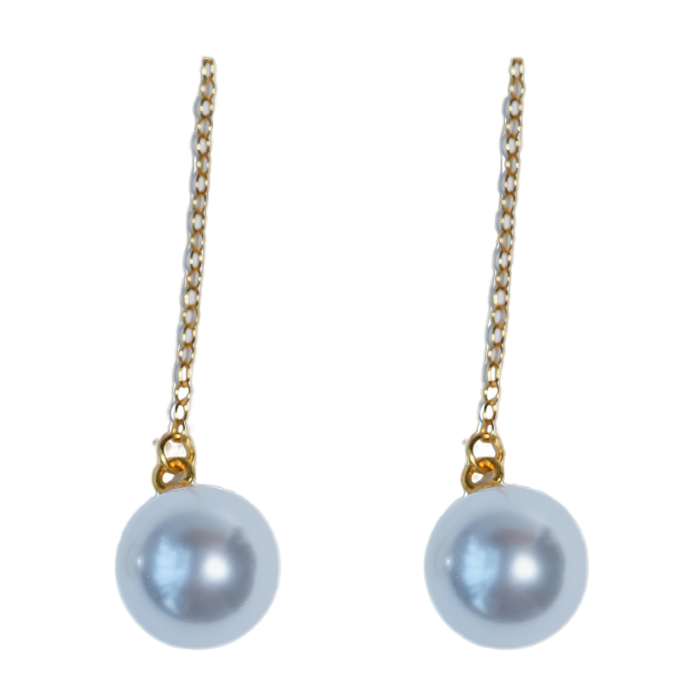 正圆强光单珠灵动耳线气质轻奢百搭简约长款耳环,淘宝优惠券,粉丝福利购,淘宝优惠卷