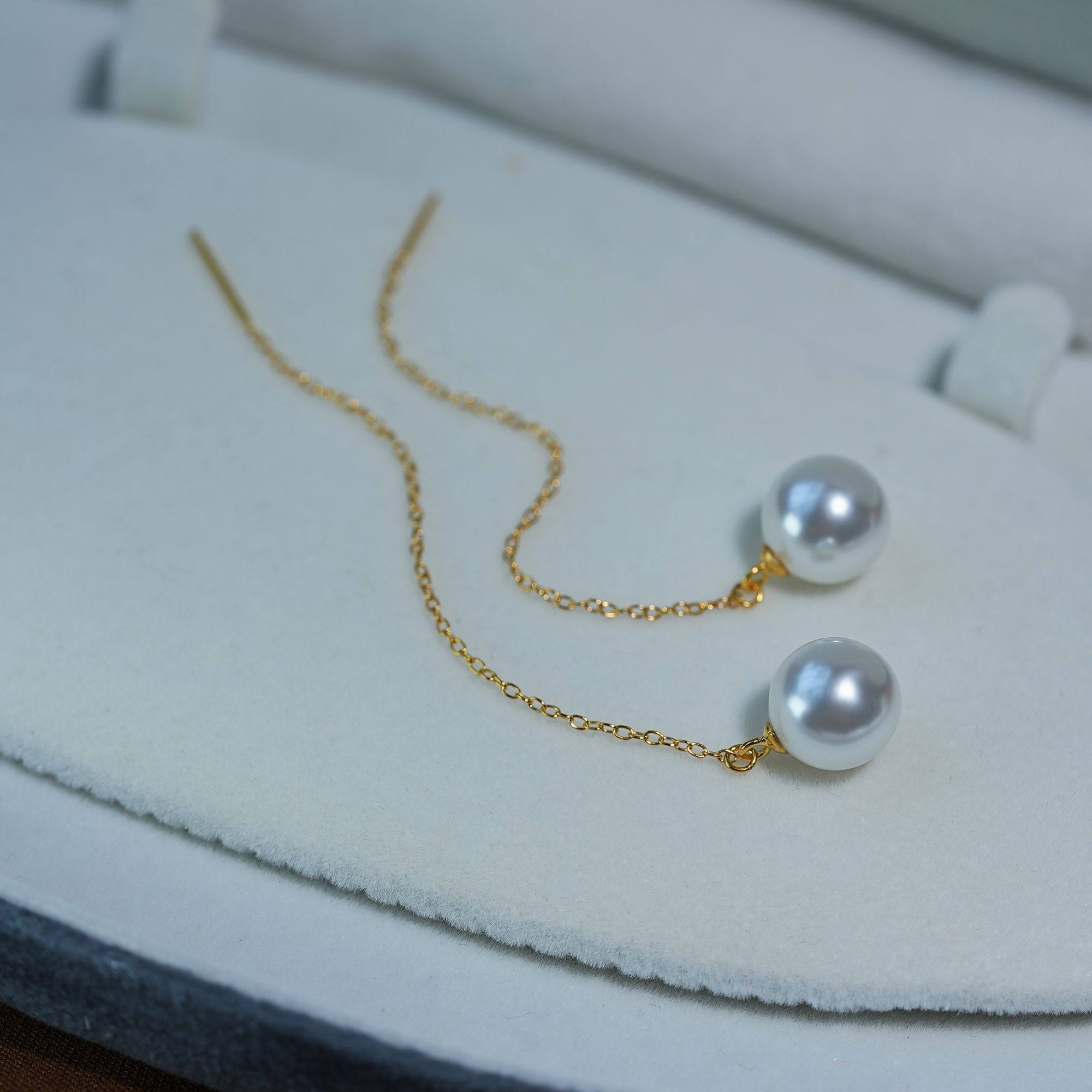 正圆强光单珠灵动耳线气质轻奢百搭简约长款耳环,淘宝优惠券,粉丝福利购,淘宝优惠卷