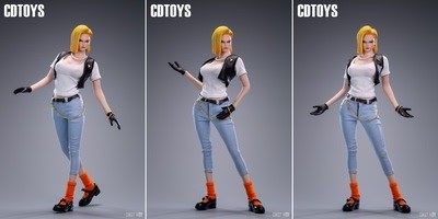 现货cdtoys cd027 1/6人造人18号2.0 服装配件包适合包胶素体 - 图1