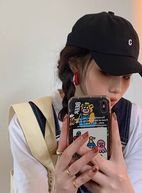 大头围棒球帽女夏季显脸小遮阳帽韩版字母刺绣软顶不闷头百搭帽子