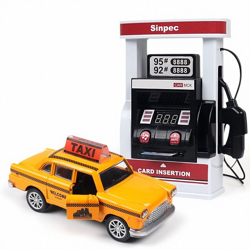 儿童加油站玩具男孩子合金小汽车仿真模型校车巴士TAXI益智宝宝,淘宝优惠券,粉丝福利购,淘宝优惠卷