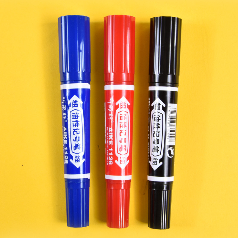 油性大双头记号笔勾线笔黑色粗头绘画速干防水防油不掉色两头工地,淘宝优惠券,粉丝福利购,淘宝优惠卷