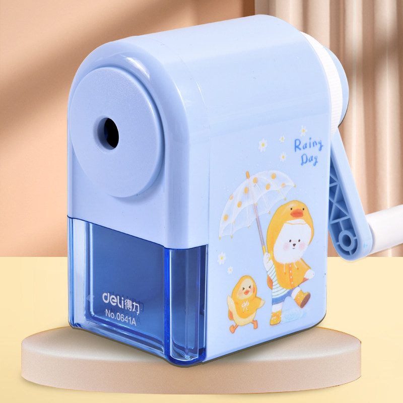 得力手摇卷笔刀小学生转笔刀专用削笔刀自动进铅儿童铅笔削笔器幼,淘宝优惠券,粉丝福利购,淘宝优惠卷