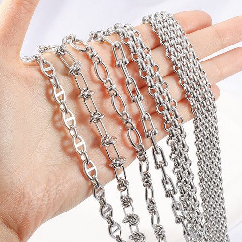 钛钢链条18K金链饰品diy项链手链包包链毛衣链手工链材料个性配链 - 图1