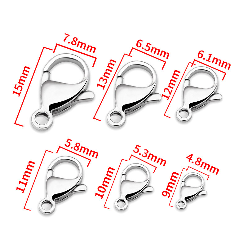钛钢龙虾扣10个/包diy项链手链饰品扣久保色金属配件潮牌链接扣子,淘宝优惠券,粉丝福利购,淘宝优惠卷