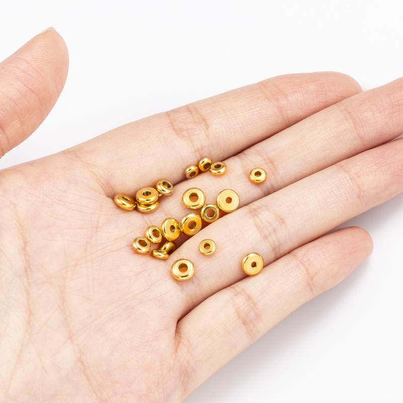 钛钢18k金隔片隔珠手工diy项链手链饰品配件手串垫片串珠配饰散珠 - 图2