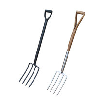 Stainless steel large fork with four teeth fork pine soil caper Fork Home Garden Shovel Manganese Steel Capo Digger Dig