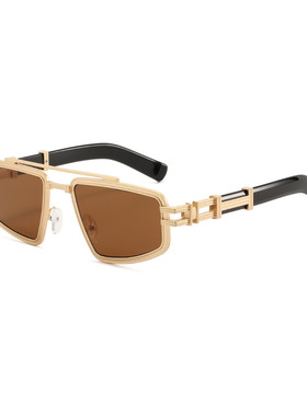 欧美朋克金属多边形女款太阳镜