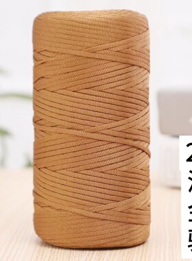 （镂空太阳花帽材料）丝光棉麻扁带线钩帽子手工DIY钩夏凉帽线