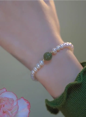 珍珠手链女ins小众设计高级感2024年新款珍珠手串闺蜜百搭手饰