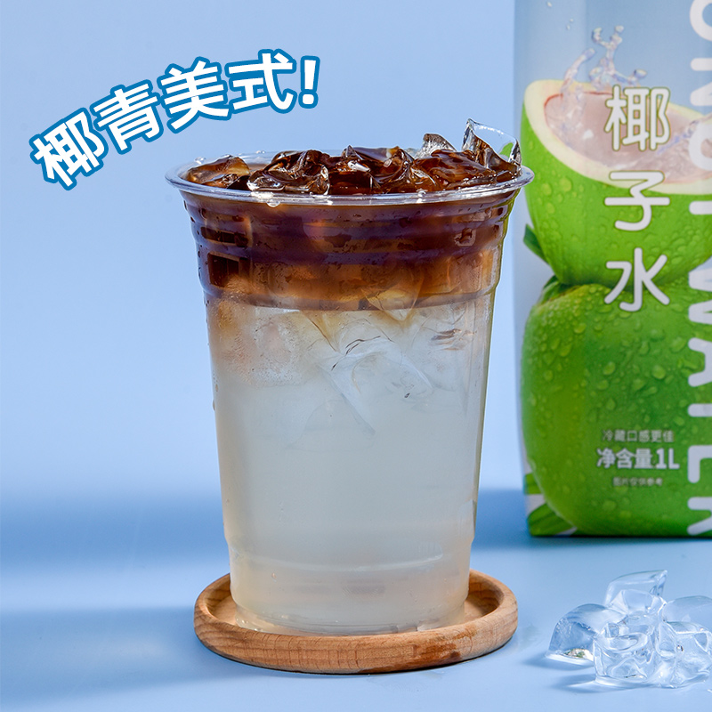 椰申椰子水1L*12瓶0脂肪0添加0糖分清新果汁自然好喝商用纯果汁 - 图2