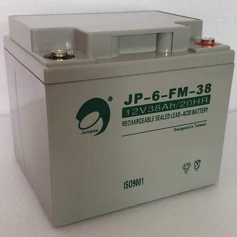 劲博蓄电池JP-6-FM-38/12V38ah消防主机铅酸免维护直流屏应急电源-图0