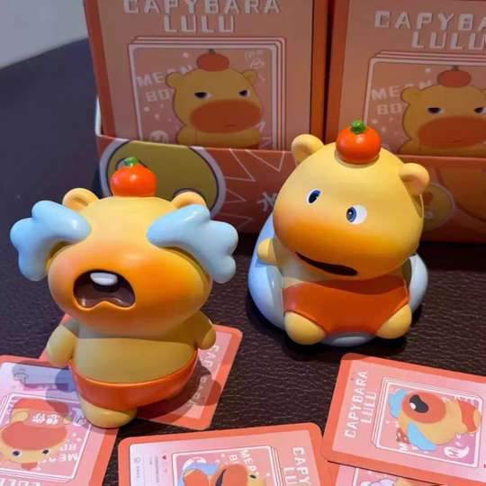 新款水豚噜噜盲盒摆件超萌装饰搭子爆款高颜值小玩偶桌面高级摆件