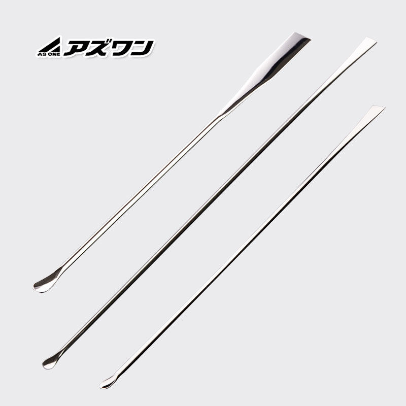 ASONE进口不锈钢药刮微量药勺150/180/210mm圆细平刮刀抹刀亚速旺_虎窝淘