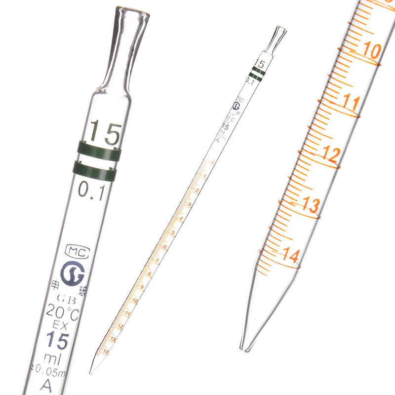 申玻大肚单标移液管10ml1ml5ml25ml100ml环标刻度吸管胖肚单标线 - 图1