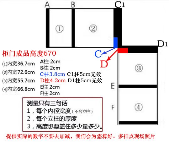 厨房橱柜门定制铝合金门板带框全铝柜门平板门百叶灶台柜子门板 - 图2