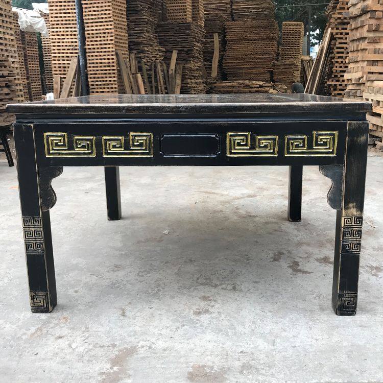 实木八仙桌四方形仿古饭店桌椅四方餐桌老式桌子商用两用桌椅组合,淘宝优惠券,粉丝福利购,淘宝优惠卷