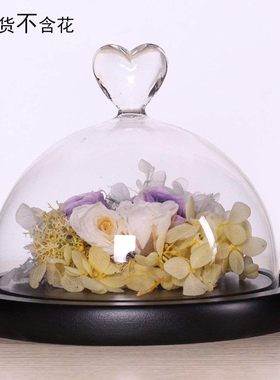 diy微景观爱心粘土蛋糕永生花