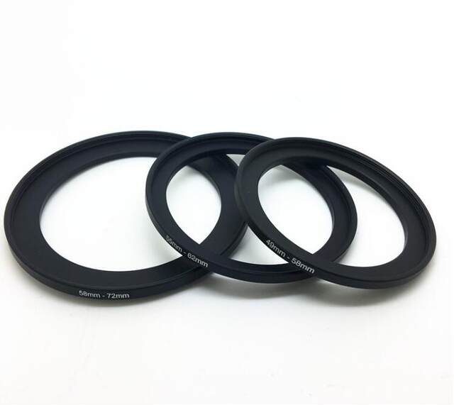 Camera lens filter adapter ring small to large