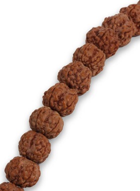 印度国际直邮湿婆108颗 Rudraksha 9mm Mala高级菩提五面子念珠