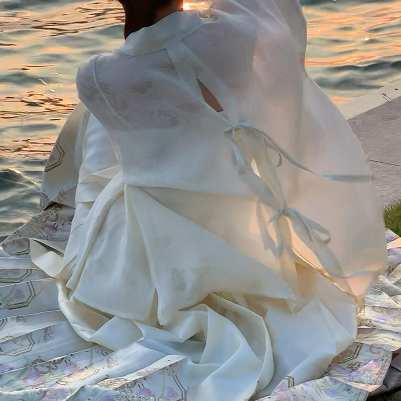 无衣饮羽【夏梦】妆花螺钿幻彩纱马面女2025新款夏季薄款,淘宝优惠券,粉丝福利购,淘宝优惠卷