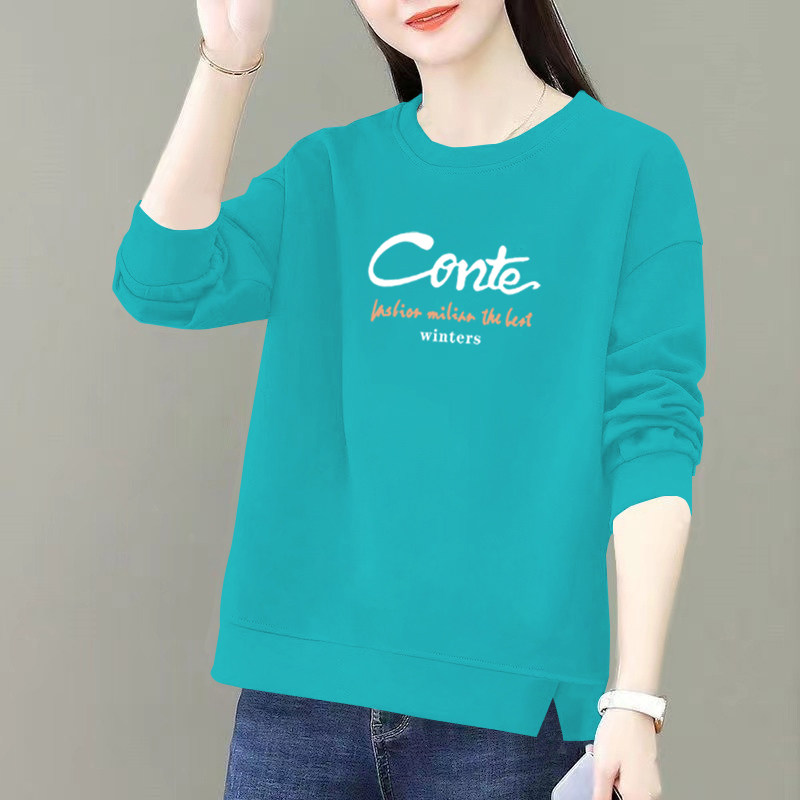 100%纯棉长袖T恤女春秋新款韩版百搭宽松显瘦设计感下摆开叉上衣,淘宝优惠券,粉丝福利购,淘宝优惠卷