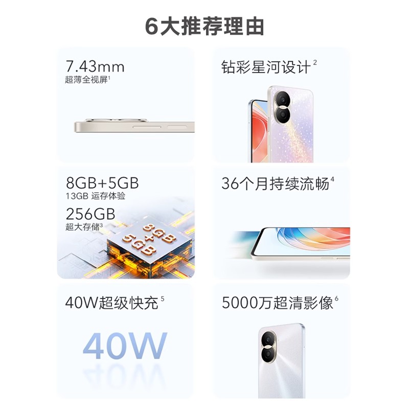 honor/荣耀 X40i 新品5G 8+256G 5000万超清影像拍照正品智能手机 - 图2