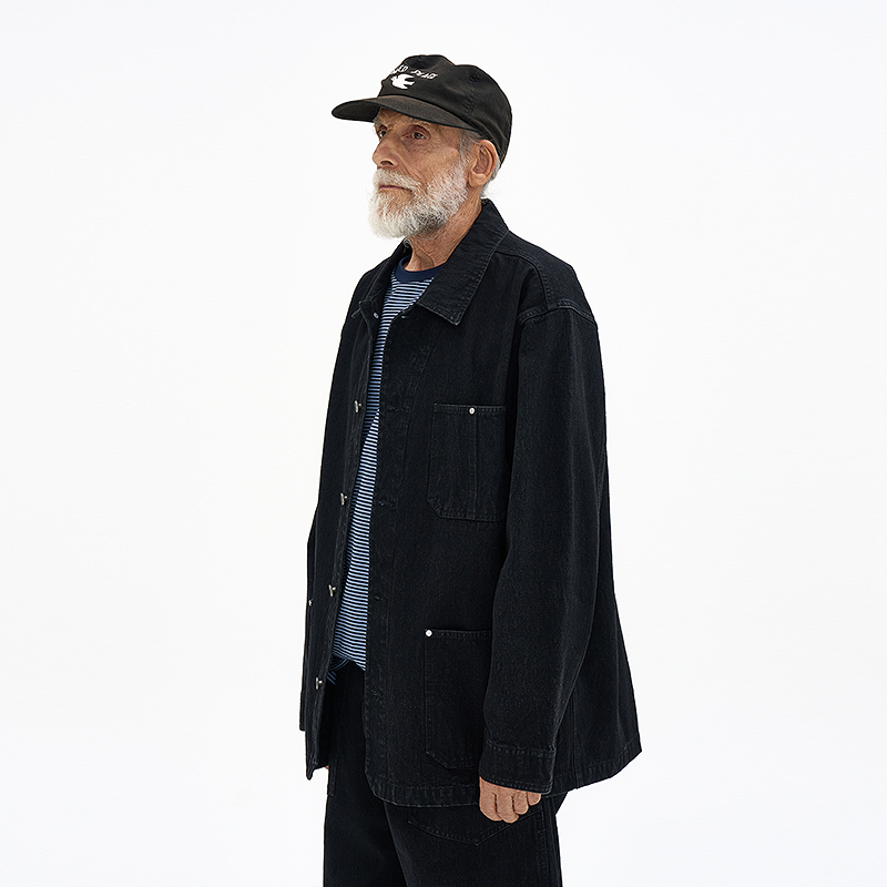 中长款工装牛仔外套 韩国正品 PARTIMENTO 水洗简约宽松休闲夹克 - 图0