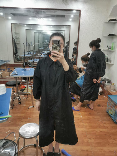 宠物美容师工作服 宠物店美容工衣抗静电 防水不粘毛狗狗洗护用品 - 图3