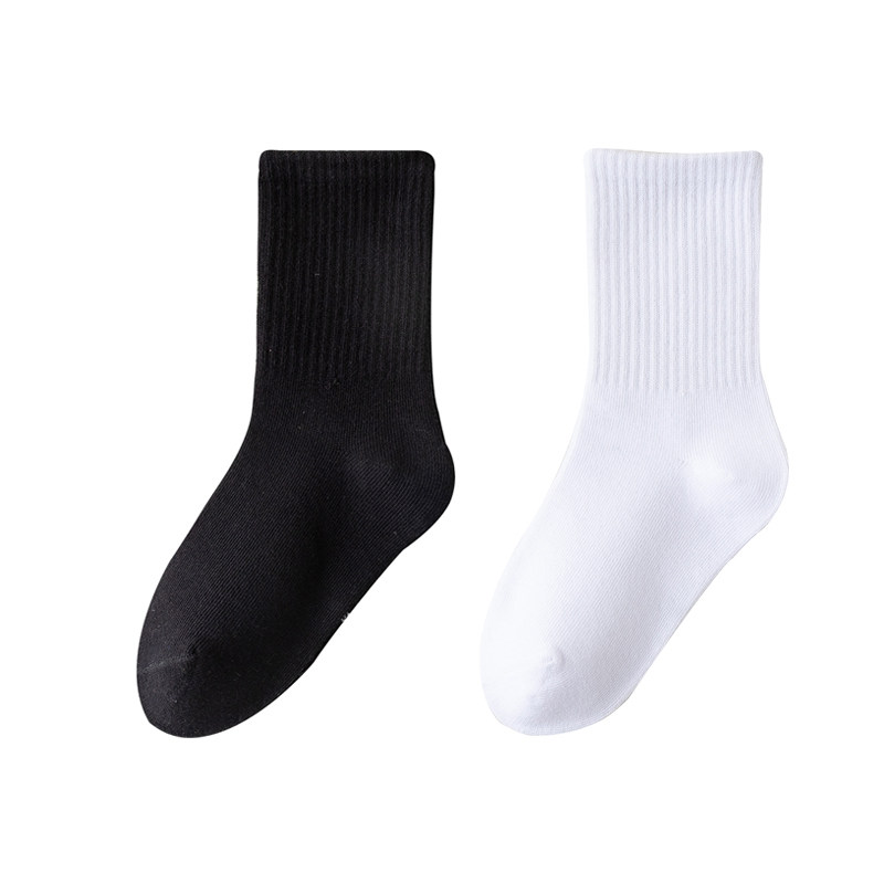 儿童纯棉袜子男女童春秋款黑白色中筒袜学生运动袜秋冬女孩宝宝袜,淘宝优惠券,粉丝福利购,淘宝优惠卷