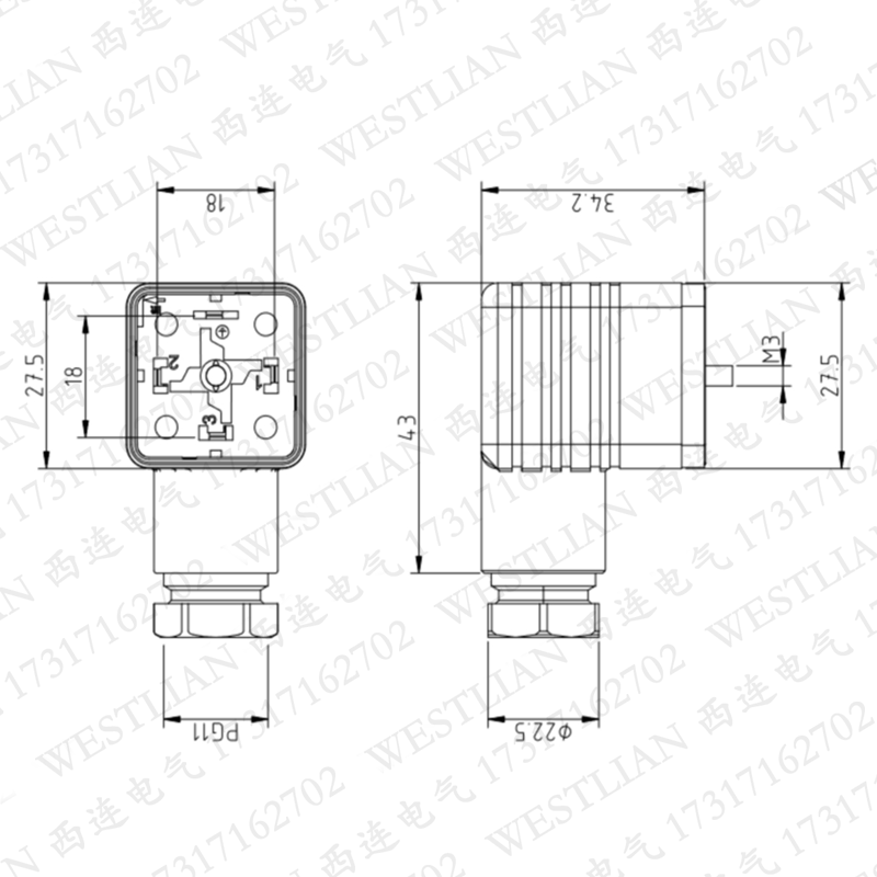 德国hirschmann赫斯曼GDML 2011 LED 24 HH YE grau/grey - 图1