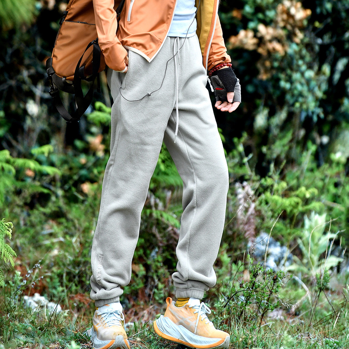 北京森林户外秋冬休闲旅行320G双面摇粒绒加厚保暖束脚抓绒长裤女,淘宝优惠券,粉丝福利购,淘宝优惠卷