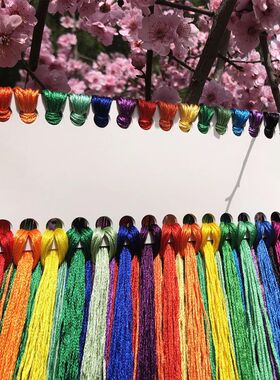 diy手工用缠花线刺绣线高亮丝光冰丝线缠发簪线手鞠球十字绣花线