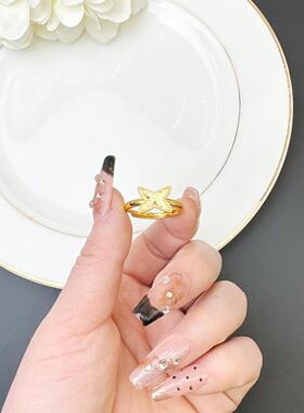 国潮越南沙金蜂窝星耳钉套装