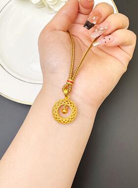 越南沙金鸟巢织梦复古项链