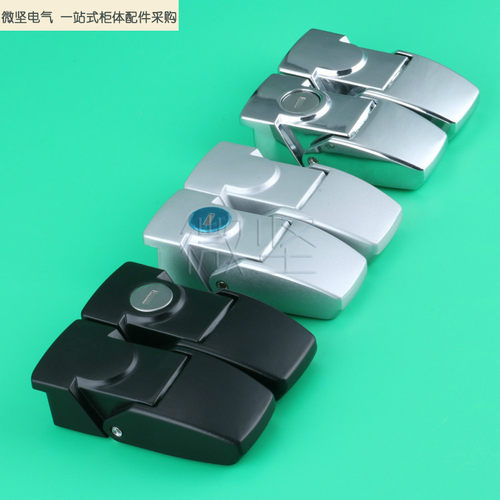 DKS配电箱机柜不锈钢搭扣锁 DK604-1-2隐藏式锁扣 车尾箱小方锁 - 图0
