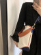 Contrast color large capacity college style versatile shoulder crossbody bag
