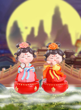 驰猫树脂国潮桌面装饰摆件