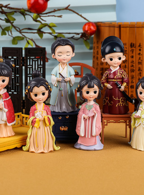 合成树脂国潮创意礼品汉风锦绣盲