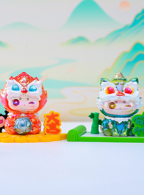 驰猫合成树脂国潮装饰摆件