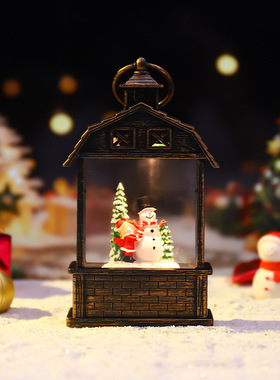 驰猫祝福发光圣诞水晶装饰摆件