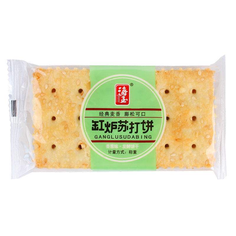 海玉缸炉苏打饼5kg整箱香葱味发酵饼干休闲追剧零食小吃早餐包邮-图3