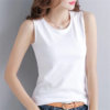 Loose cotton sleeveless vest cotton wide shoulder straps