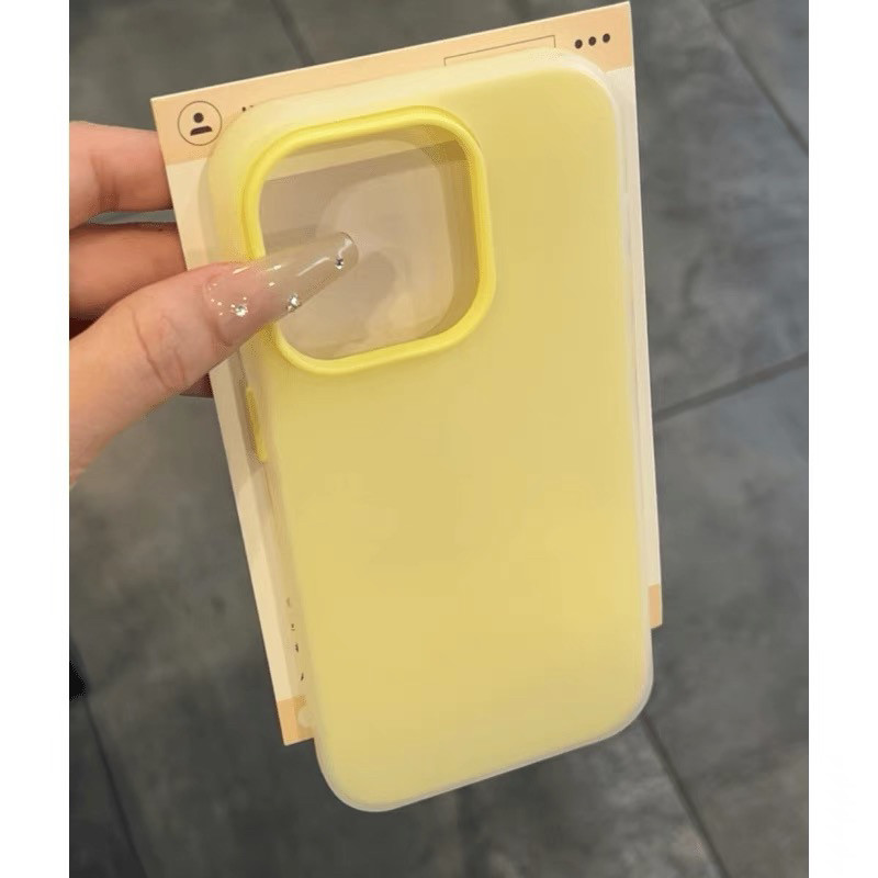 纯色简约二合一放照片果冻壳适用iPhone15Plus手机壳软磨砂苹果15ProMax新款防摔12男女款13Pro硅胶保护壳