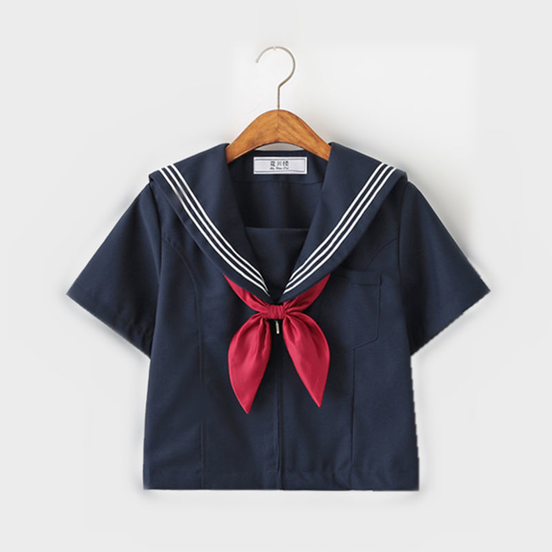 【现货】日系正统基础款绀三本JK制服水手服中间服学院风班服套装-图3