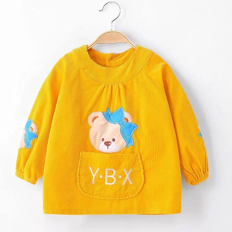 秋冬季宝宝灯芯绒罩衣纯棉防水长袖小孩婴儿反穿衣吃饭衣围兜护衣,淘宝优惠券,粉丝福利购,淘宝优惠卷