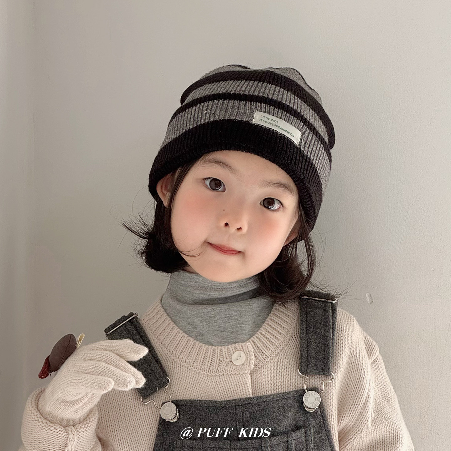 儿童针织帽秋冬季韩版ins条纹护耳帽男童女童保暖防寒加厚毛线帽,淘宝优惠券,粉丝福利购,淘宝优惠卷