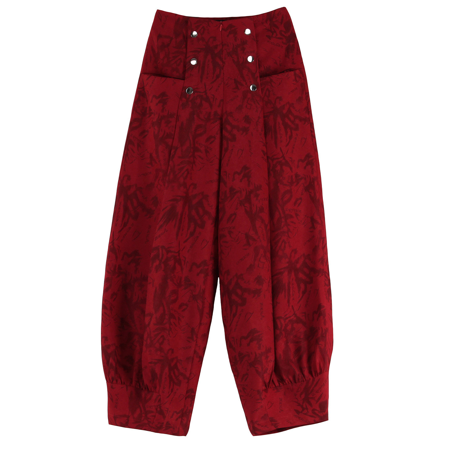 天香缘2026春季新款高腰休闲红花垂坠灯笼裤女哈伦裤花苞舞裤Q230,淘宝优惠券,粉丝福利购,淘宝优惠卷